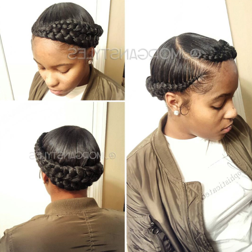 Halo Braid Hairstyles With Bangs (Photo 3 of 20)