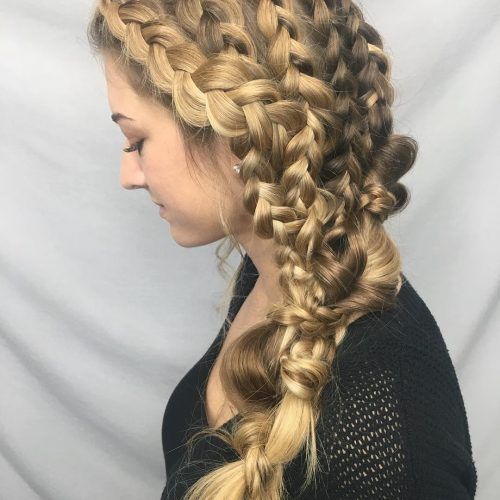 Halo Braided Hairstyles With Long Tendrils (Photo 5 of 20)