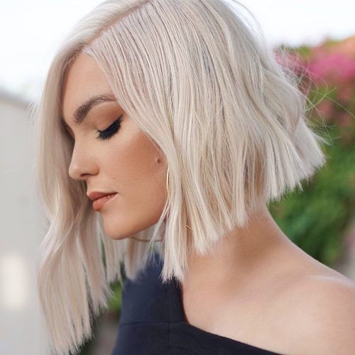Icy Blonde Inverted Bob Haircuts (Photo 18 of 20)