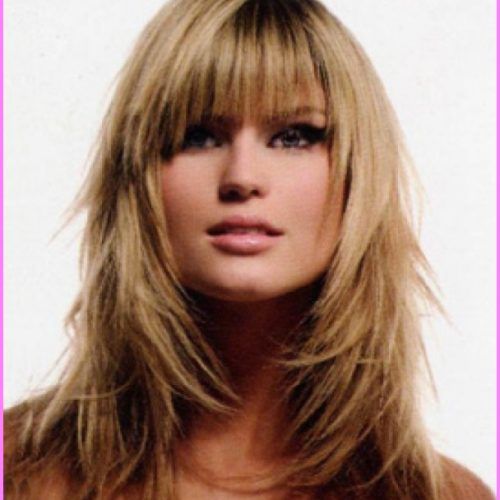 Long Choppy Layers And Wispy Bangs Hairstyles (Photo 13 of 20)