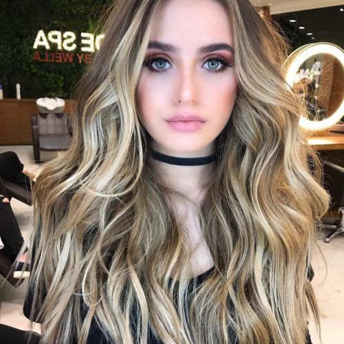 Long Dark Hairstyles With Blonde Contour Balayage (Photo 11 of 20)