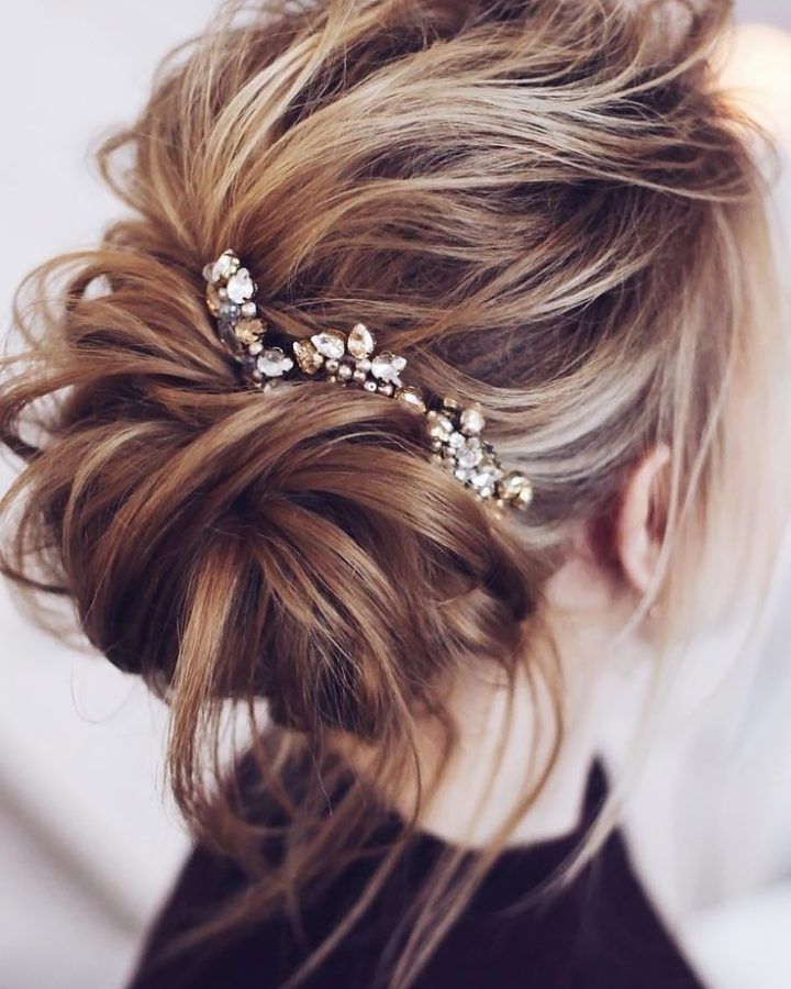 15 Best Collection of Messy Bun Wedding Hairstyles