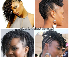 15 Inspirations Natural Updo Cornrow Hairstyles