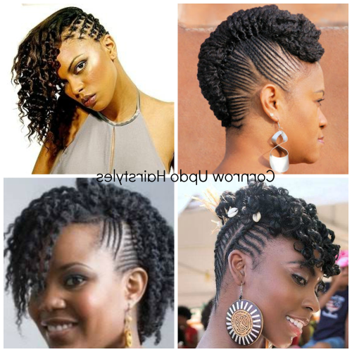 Natural Updo Cornrow Hairstyles (Photo 1 of 15)