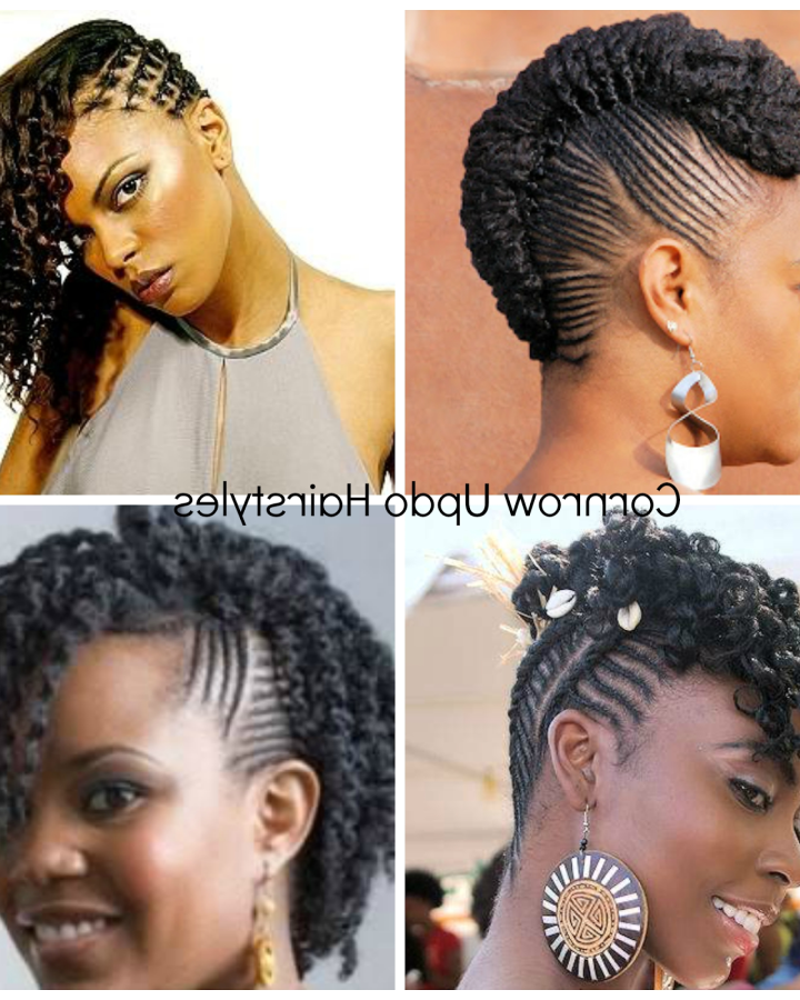 15 Inspirations Natural Updo Cornrow Hairstyles