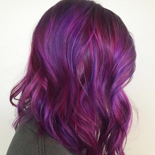 Purple Medium Hairstyles (Photo 2 of 20)