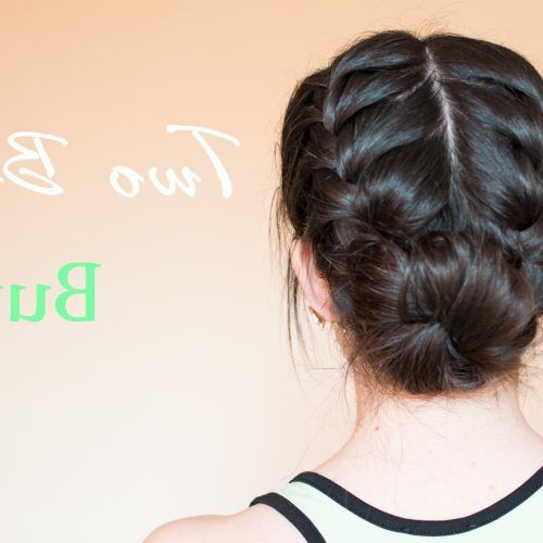 Twin Braid Updo Hairstyles (Photo 3 of 15)