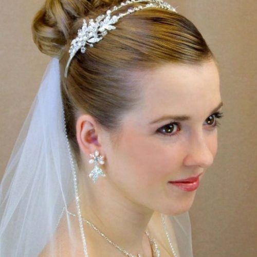 Wedding Hairstyles For Short Hair With Veil And Tiara (Photo 10 of 15)