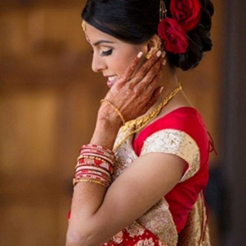 Wedding Reception Hairstyles For Indian Bride (Photo 9 of 15)