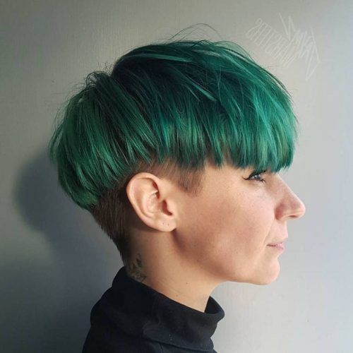 Aqua Green Undercut Hairstyles (Photo 1 of 20)