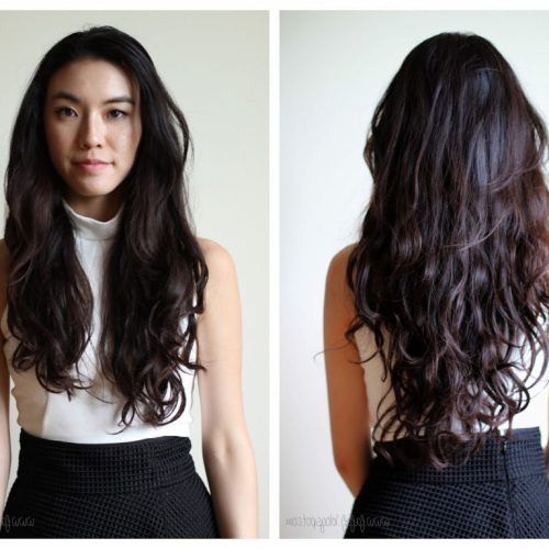 Asian Medium Hairstyles With Textured Waves (Photo 5 of 20)