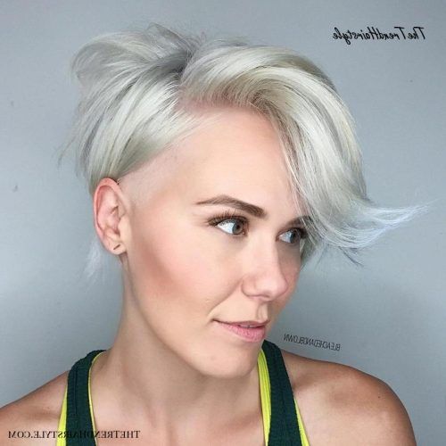 Asymmetrical Pixie Hairstyles With Pops Of Color (Photo 3 of 20)