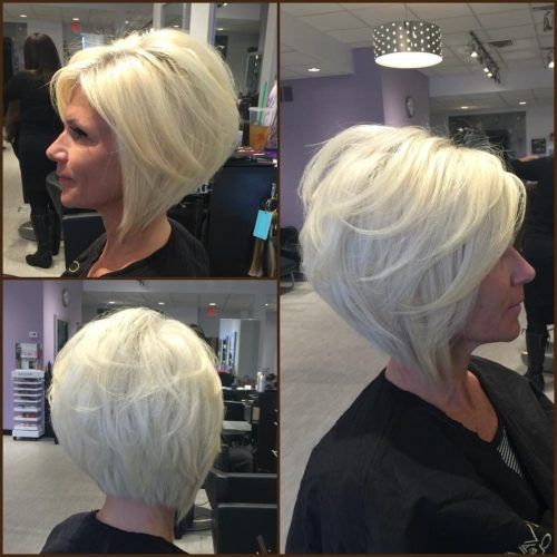 Blonde Pixie Hairstyles With Short Angled Layers (Photo 7 of 20)