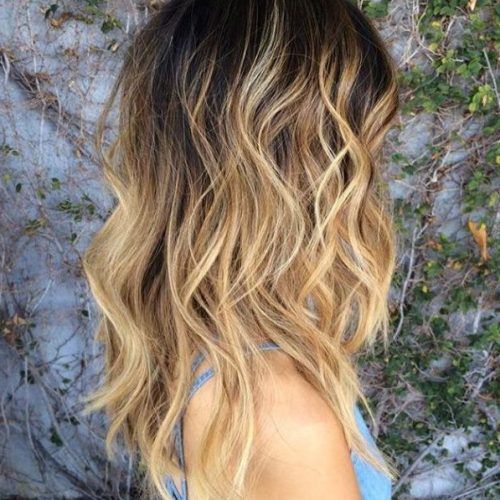Blonde Waves Haircuts With Dark Roots (Photo 2 of 20)