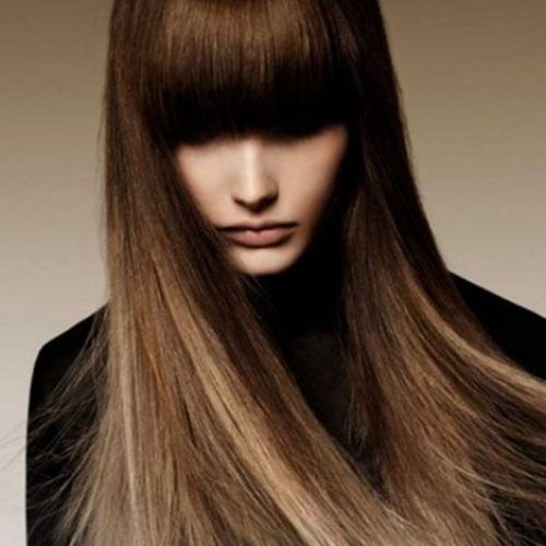 Blunt Lob Haircuts With Straight Bangs (Photo 20 of 20)