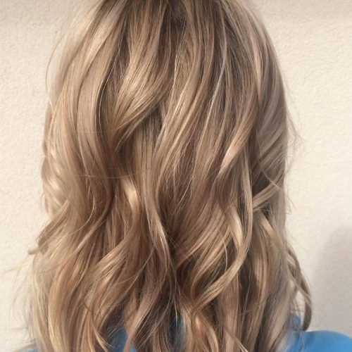 Creamy Blonde Waves With Bangs (Photo 11 of 20)