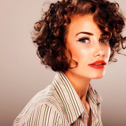 Cute Short Curly Bob Hairstyles (Photo 8 of 20)