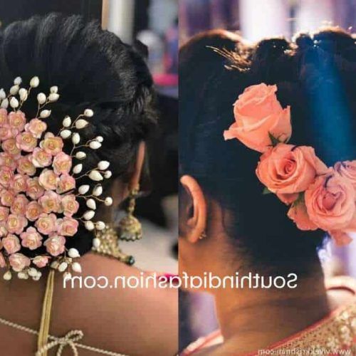 Floral Bun Updo Hairstyles (Photo 7 of 20)