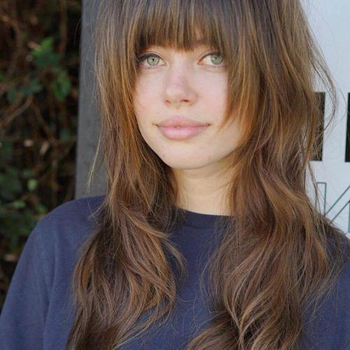 Full Fringe And Face-Framing Layers Hairstyles (Photo 7 of 20)