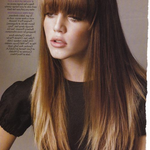 Long Hair And Blunt Bangs Hairstyles (Photo 1 of 20)