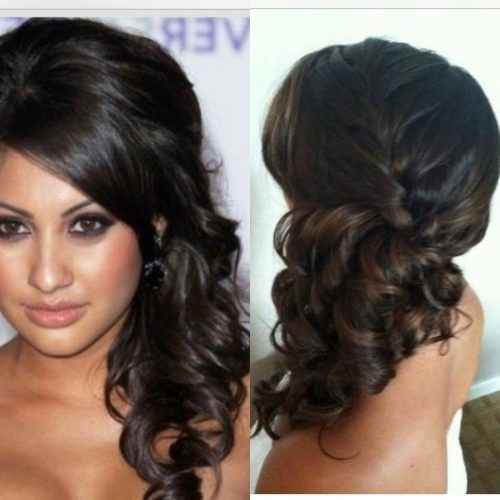 Pinned-Up Curls Side-Swept Hairstyles (Photo 7 of 20)