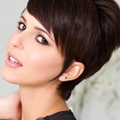 Pixie Haircuts With Long Side Swept Bangs (Photo 4 of 20)