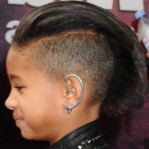 Rihanna Black Curled Mohawk Hairstyles (Photo 18 of 20)