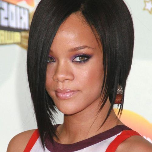Rihanna Shoulder Length Bob Hairstyles (Photo 2 of 15)