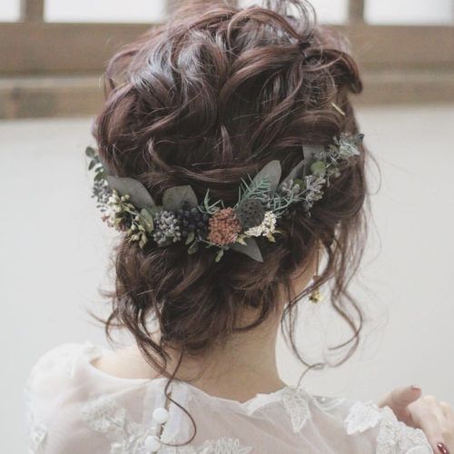 Romantic Florals Updo Hairstyles (Photo 10 of 20)