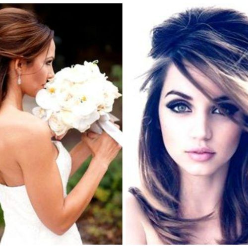 Semi-Bouffant Bridal Hairstyles With Long Bangs (Photo 20 of 20)