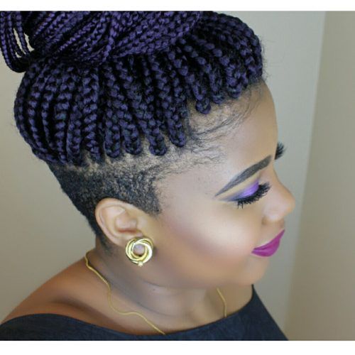 Side-Shaved Cornrows Braids Hairstyles (Photo 10 of 21)