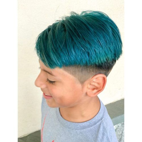 Turquoise Side-Parted Mohawk Hairstyles (Photo 2 of 20)