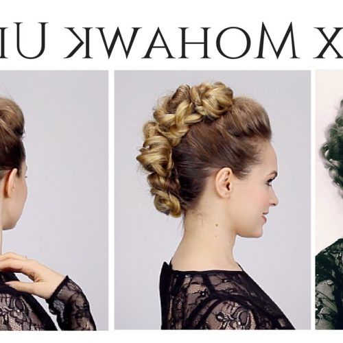 Elegant Curly Mohawk Updo Hairstyles (Photo 7 of 20)
