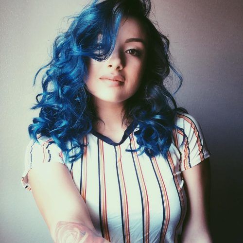 Black And Denim Blue Waves Hairstyles (Photo 16 of 20)