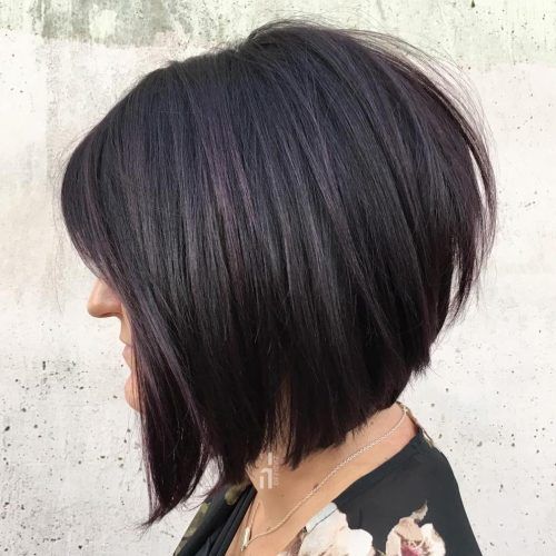 Black Angled Bob Hairstyles With Shaggy Layers (Photo 3 of 20)