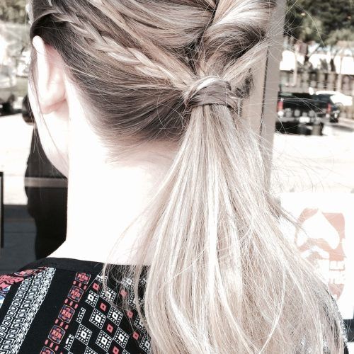 Blonde Braided And Twisted Ponytails (Photo 3 of 20)