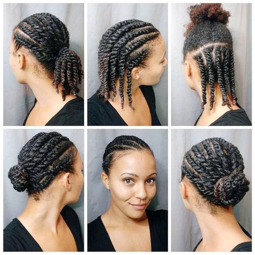 Cornrows With High Twisted Bun (Photo 12 of 15)