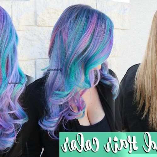 Cotton Candy Colors Blend Mermaid Braid Hairstyles (Photo 6 of 20)