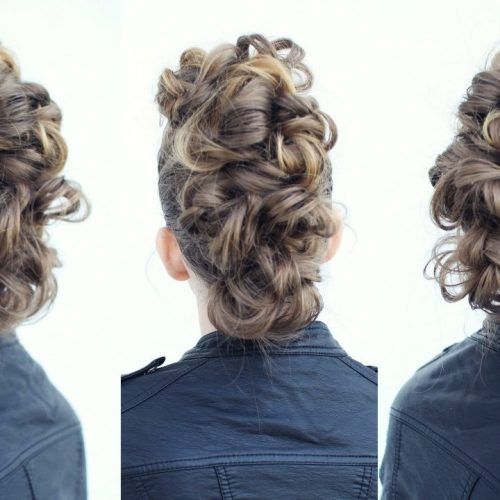 Curly Mohawk Updo Hairstyles (Photo 17 of 20)