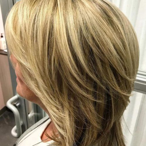 Feathered Cut Blonde Hairstyles With Middle Part (Photo 6 of 20)