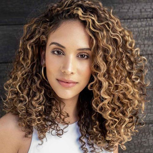 Layered Curly Medium Length Hairstyles (Photo 6 of 20)