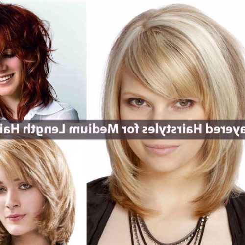 Layered Medium Hairstyles With Side Bangs (Photo 15 of 20)