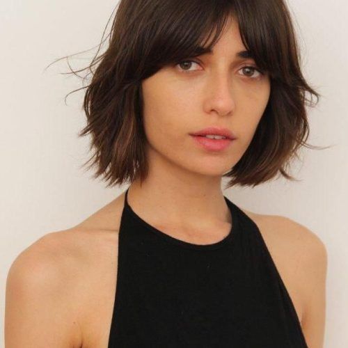 Lob Haircuts With Wavy Curtain Fringe Style (Photo 6 of 20)