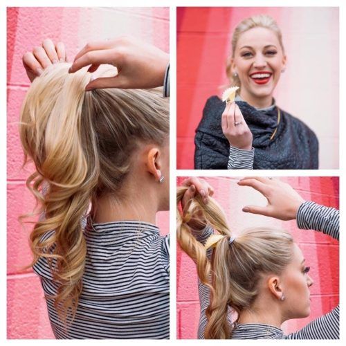 Long Blond Ponytail Hairstyles With Bump And Sparkling Clip (Photo 13 of 20)