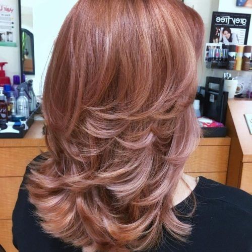 Medium Haircuts With Fiery Ombre Layers (Photo 4 of 20)