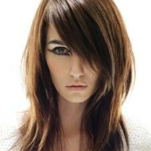 Medium Hairstyles With Side Bangs And Layers (Photo 2 of 20)