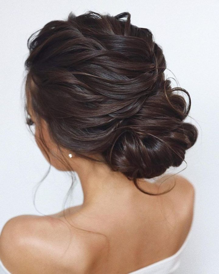15 Collection of Teased Evening Updo for Long Locks