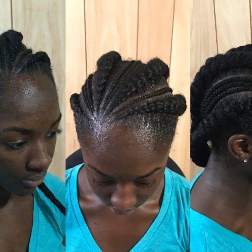 Thin And Thick Cornrows Under Braid Hairstyles (Photo 9 of 20)