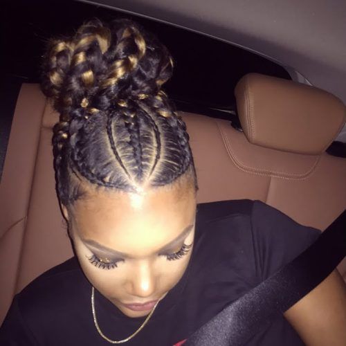 Thin And Thick Cornrows Under Braid Hairstyles (Photo 18 of 20)