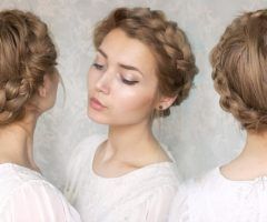 20 Best Collection of Traditional Halo Braided Hairstyles with Flowers